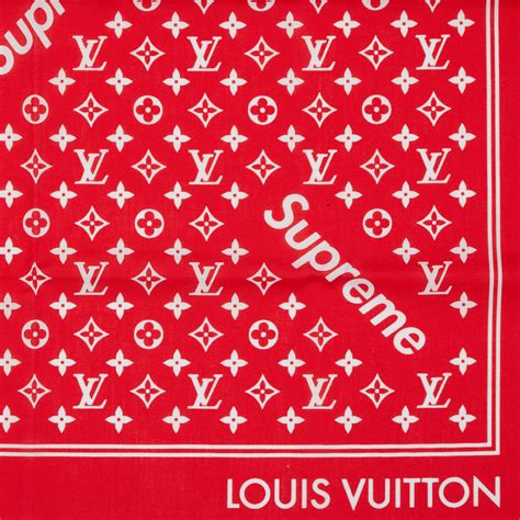 supreme x louis vuitton bandana price|louis vuitton monogram bandana red.